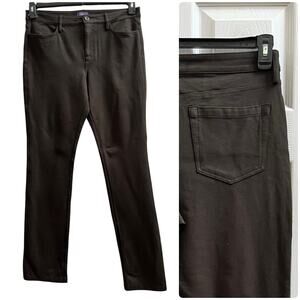 NYDJ Brown Lift Tuck Technology Ponte Knit Straight Slim Silhouette Pant Size 12